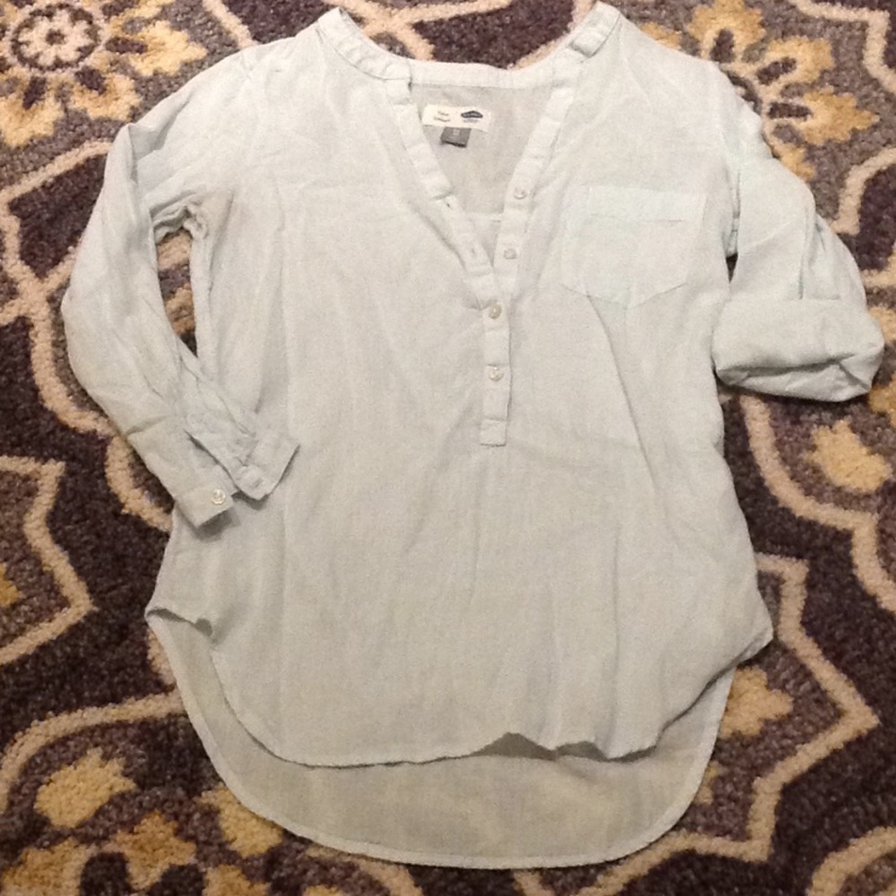 Denim linen tunic